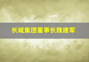 长城集团董事长魏建军