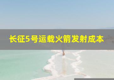 长征5号运载火箭发射成本