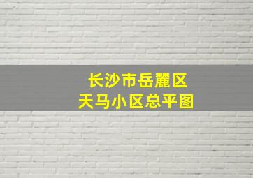 长沙市岳麓区天马小区总平图