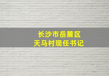 长沙市岳麓区天马村现任书记