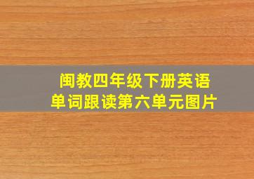 闽教四年级下册英语单词跟读第六单元图片