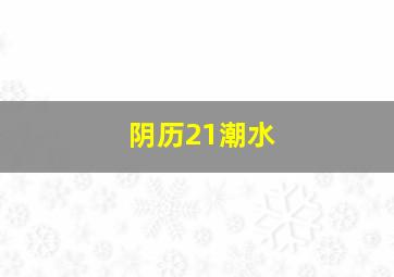 阴历21潮水