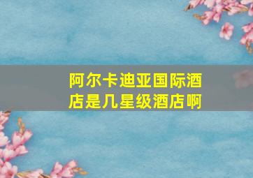 阿尔卡迪亚国际酒店是几星级酒店啊