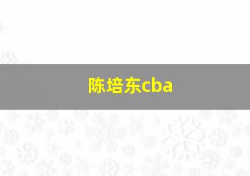 陈培东cba