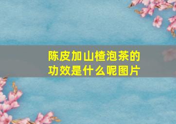 陈皮加山楂泡茶的功效是什么呢图片