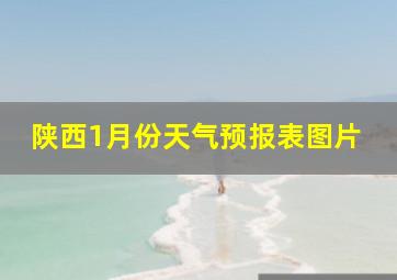 陕西1月份天气预报表图片