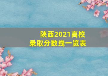 陕西2021高校录取分数线一览表