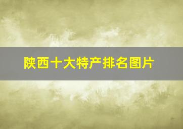 陕西十大特产排名图片