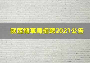 陕西烟草局招聘2021公告