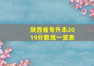 陕西省专升本2019分数线一览表