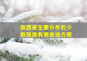 陕西省主要分布的少数民族有哪些地方呢