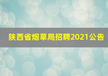 陕西省烟草局招聘2021公告