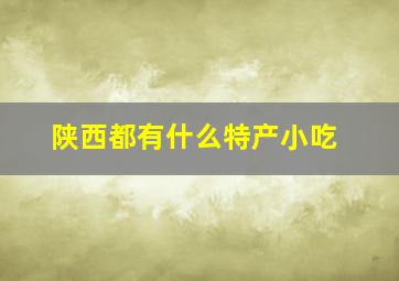 陕西都有什么特产小吃