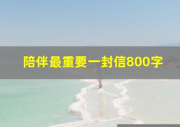 陪伴最重要一封信800字