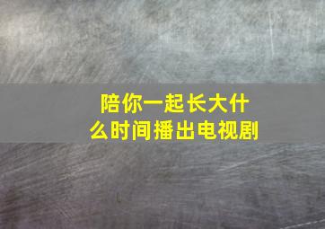 陪你一起长大什么时间播出电视剧