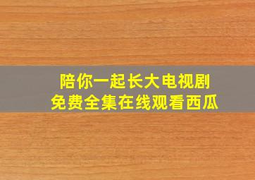 陪你一起长大电视剧免费全集在线观看西瓜