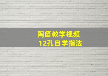 陶笛教学视频12孔自学指法