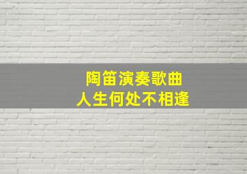 陶笛演奏歌曲人生何处不相逢