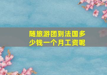 随旅游团到法国多少钱一个月工资呢