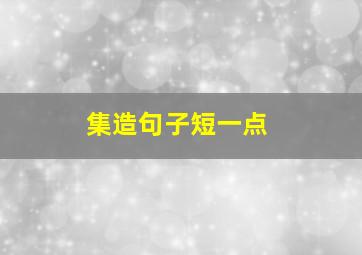 集造句子短一点