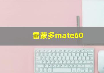 雷蒙多mate60