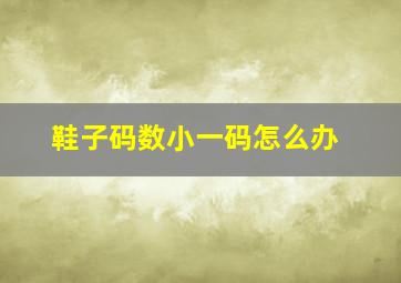 鞋子码数小一码怎么办