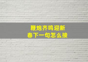 鞭炮齐鸣迎新春下一句怎么接