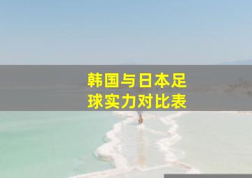 韩国与日本足球实力对比表