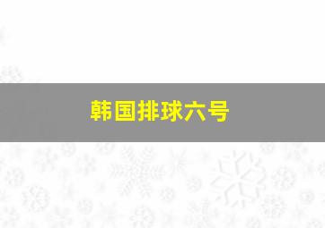 韩国排球六号