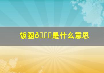 饭圈🐔是什么意思