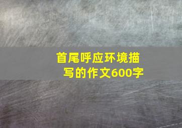 首尾呼应环境描写的作文600字