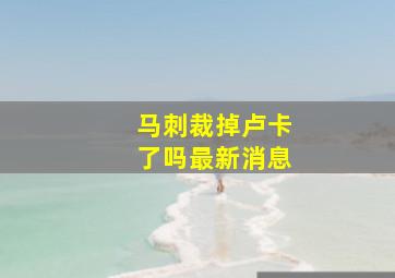 马刺裁掉卢卡了吗最新消息