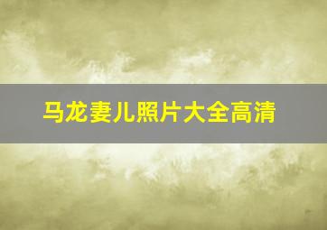 马龙妻儿照片大全高清