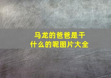 马龙的爸爸是干什么的呢图片大全