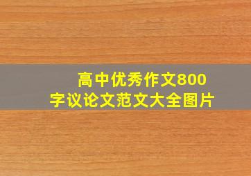 高中优秀作文800字议论文范文大全图片