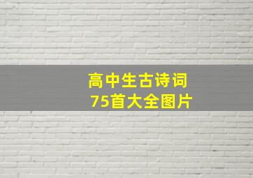 高中生古诗词75首大全图片