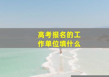 高考报名的工作单位填什么