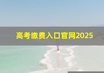 高考缴费入口官网2025