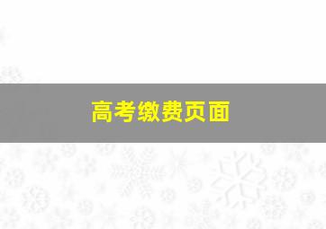 高考缴费页面