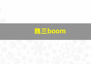 魏三boom