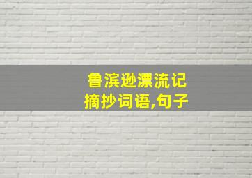 鲁滨逊漂流记摘抄词语,句子