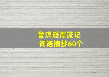 鲁滨逊漂流记词语摘抄60个