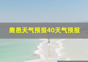 鹿邑天气预报40天气预报