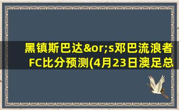 黑镇斯巴达∨s邓巴流浪者FC比分预测(4月23日澳足总)