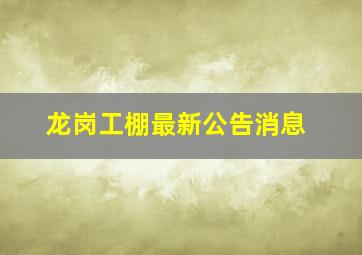 龙岗工棚最新公告消息