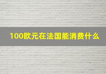 100欧元在法国能消费什么