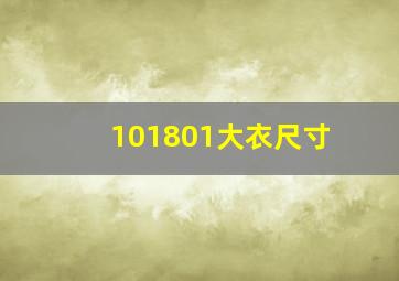 101801大衣尺寸