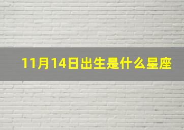 11月14日出生是什么星座