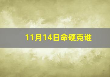 11月14日命硬克谁