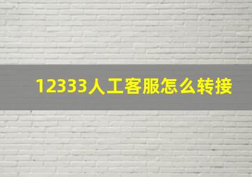 12333人工客服怎么转接